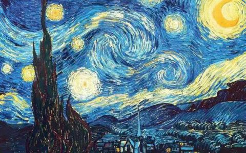 文森特.梵高--《星夜》 The Starry Night by Vincent Van Gogh