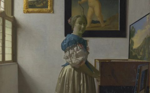 《站在维吉纳琴前的女子》 A Young Woman Standing At A Virginal