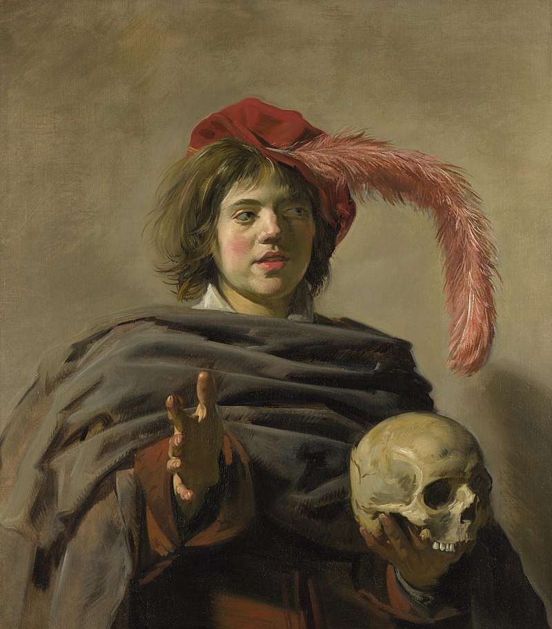 《拿着头骨的年轻男子》  Young Man holding a Skull